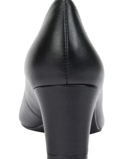 Easy Steps Nicole Black Glove Heeled Shoes