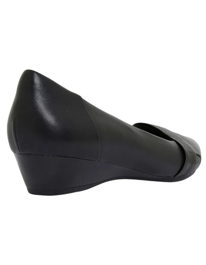 Easy Steps Saturn Heeled Shoes in Black Leather