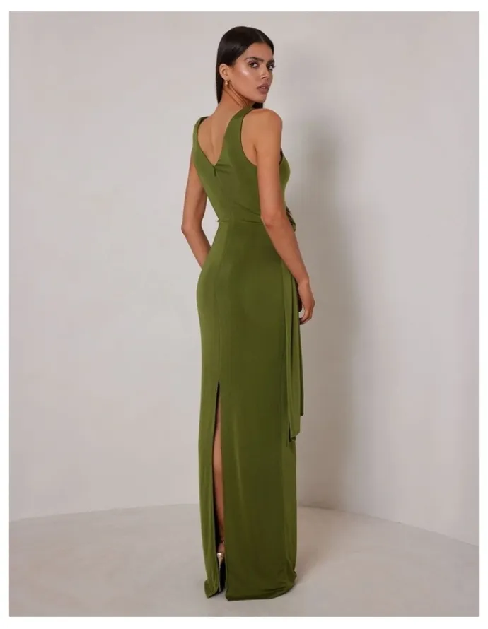 Elle Zeitoune Kenji Dress in Olive