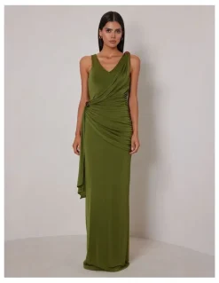 Elle Zeitoune Kenji Dress in Olive
