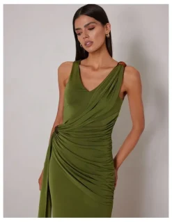 Elle Zeitoune Kenji Dress in Olive