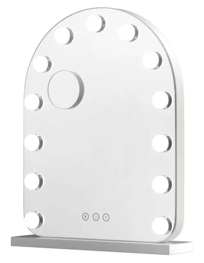 Embellir LED Bulb Light with 5x Magnification Makeup Mirror 40x50cm in White Arch