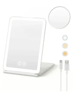 Embellir Portable Makeup Mirror with Lights 10x in Magnifier White