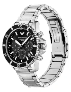 Emporio Armani AR11739 World Explorer Chronograph Watch in Silver