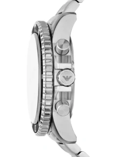 Emporio Armani AR11739 World Explorer Chronograph Watch in Silver