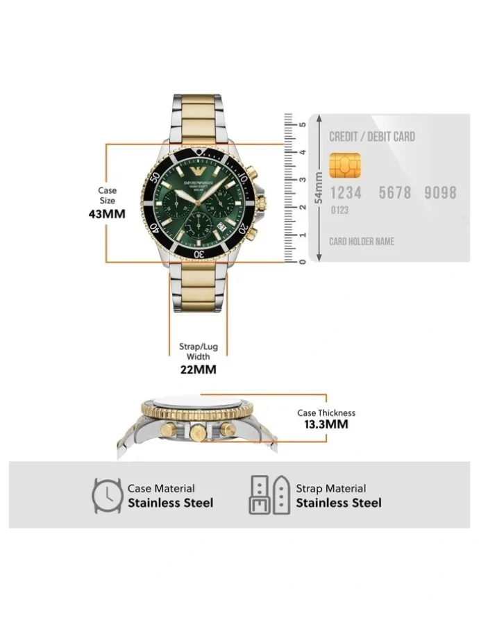 Emporio Armani Chronograph Watches in Multicolour
