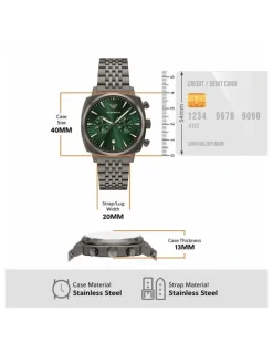 Emporio Armani Chronograph Watches in Gunmetal