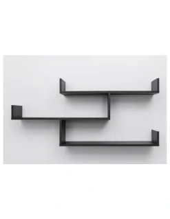 European Cabinetry Zurich Multi Level Decorative Display Shelf Kit Nordic Ash