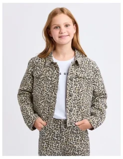 Eve Girl Briony Leopard Jacket (8 - 16 Years) in Print