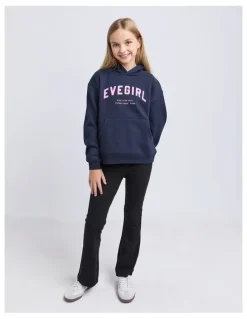 Eve Girl Performance Hoodie (8-16 Years) in Navy with Pink