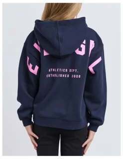 Eve Girl Performance Hoodie (8-16 Years) in Navy with Pink