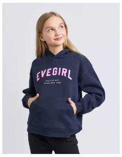 Eve Girl Performance Hoodie (8-16 Years) in Navy with Pink