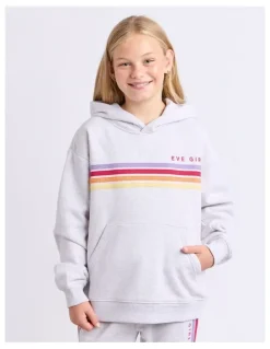 Eve Girl Retro Hoodie (8-16 Years) in Grey Marle