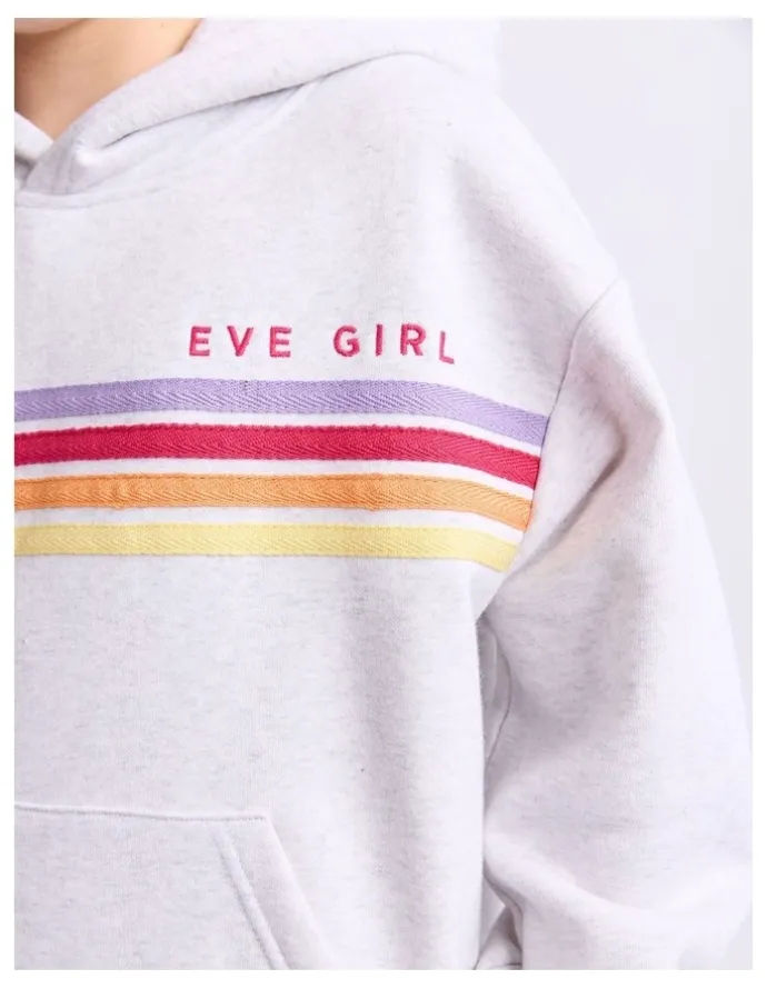 Eve Girl Retro Hoodie (8-16 Years) in Grey Marle