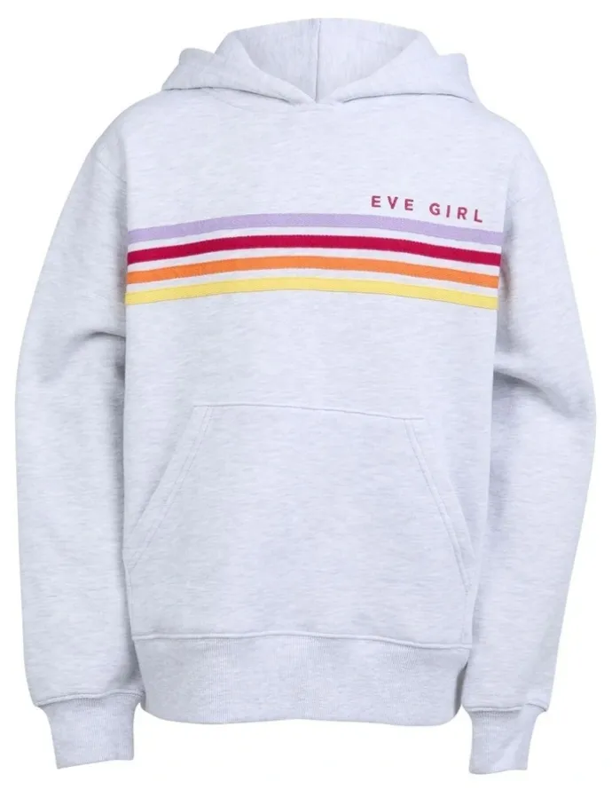 Eve Girl Retro Hoodie (8-16 Years) in Grey Marle