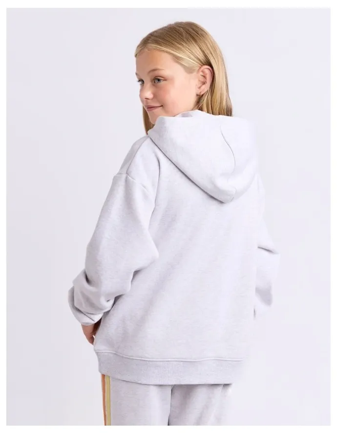 Eve Girl Retro Hoodie (8-16 Years) in Grey Marle