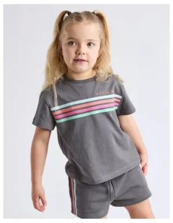 Eve Girl Retro Tee (3 - 7 Years) in Charcoal