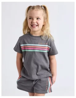 Eve Girl Retro Tee (3 - 7 Years) in Charcoal