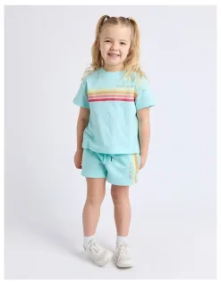 Eve Girl Retro Tee (3 - 7 Years) in Light Blue
