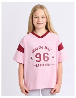 Eve Girl South Bay Jersey (8-16 Years) in Pale Pink