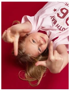Eve Girl South Bay Jersey (8-16 Years) in Pale Pink