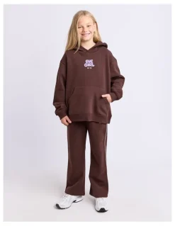Eve Girl Sports Club Hoodie (8-16 Years) in Chocolate