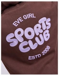 Eve Girl Sports Club Hoodie (8-16 Years) in Chocolate