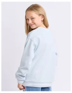 Eve Girl Zodiac Crew (8 - 16 Years) in Light Blue