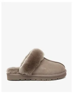 Ever AU Muffin Slipper Suede in Brown