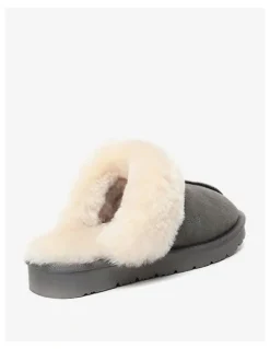 Ever AU Muffin Slipper Suede in Grey