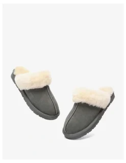 Ever AU Muffin Slipper Suede in Grey