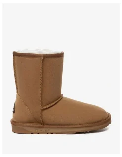 Ever AU Short Classic Suede Mid-Calf Boots in Brown