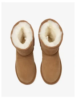 Ever AU Short Classic Suede Mid-Calf Boots in Brown