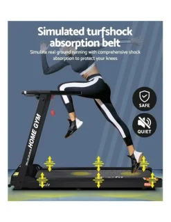 Everfit Electric Treadmill Home Gym Fitness Exercise Fully Foldable 420mm in Black