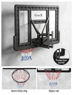 Everfit Everfit 43-Inch Wall Mount Kids Basketball Hoop Backboard Outdoor Sports