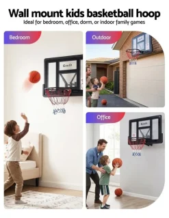 Everfit Everfit 43-Inch Wall Mount Kids Basketball Hoop Backboard Indoor Outdoor Sports