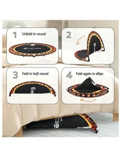 Everfit Foldable Trampoline Jumping Rebounder Handrail 48inch in Multi