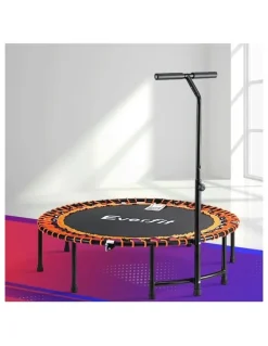 Everfit Foldable Trampoline Jumping Rebounder Handrail 48inch in Multi