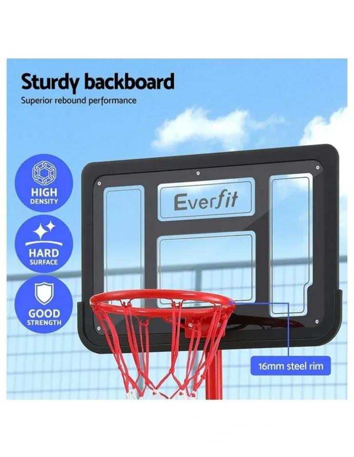 Everfit Kids Basketball Hoop 1.6M in Black