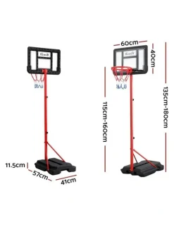 Everfit Kids Basketball Hoop 1.6M in Black