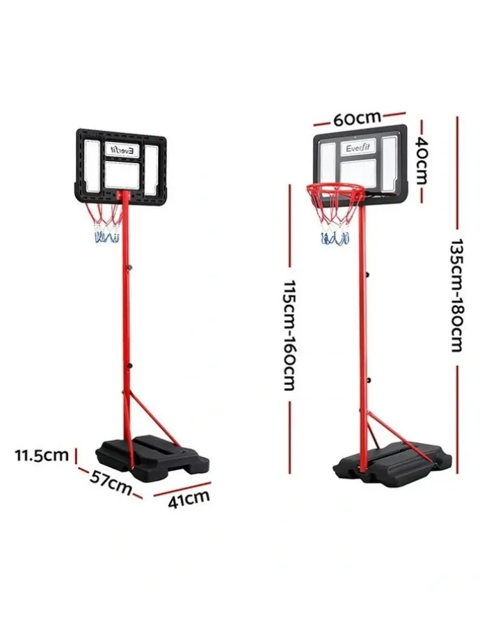 Everfit Kids Basketball Hoop 1.6M in Black