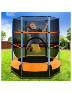 Everfit Mini Trampoline Round Safety Net 4.5ft in Multi