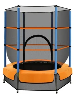 Everfit Mini Trampoline Round Safety Net 4.5ft in Multi