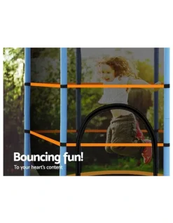 Everfit Mini Trampoline Round Safety Net 4.5ft in Multi