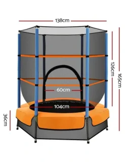 Everfit Mini Trampoline Round Safety Net 4.5ft in Multi
