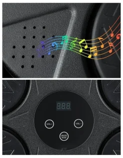 Everfit Music Boxing Machine Bluetooth Wall-Mounted Punch Target with LED Display & Gloves