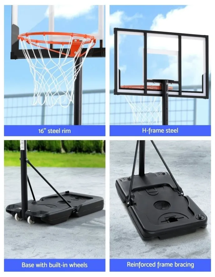 Everfit Portable Basketball Hoop with Knob 3.05M