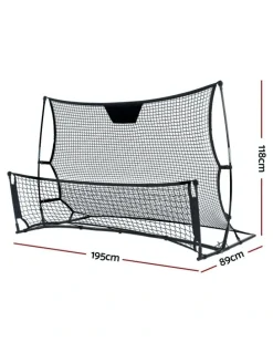 Everfit Portable Football Rebounder Volley Training Goal Net in Black