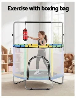 Everfit Rebounder With Basketball Set Sandbag Boxing Trampoline Game 55inch