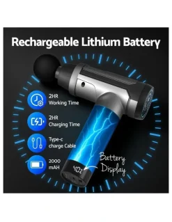 Everfit 30 Speed 6 Heads Vibration Muscle Chargeable Gun Massager